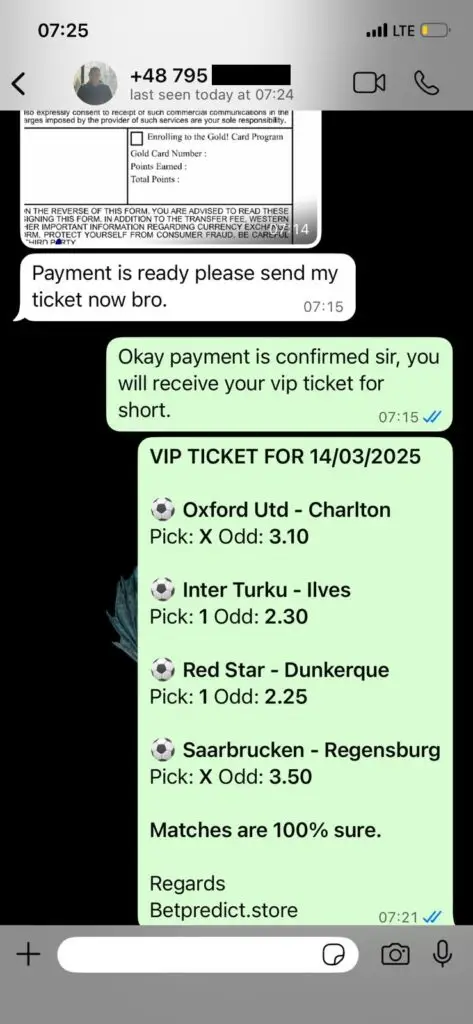 VIP FIXED MATCHES 1X2